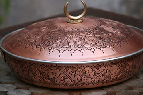 Handmade Embossed Copper Cookware Sets, Traditional Copper Cookware, Dinnerware, Copper Cookware (30x30)
