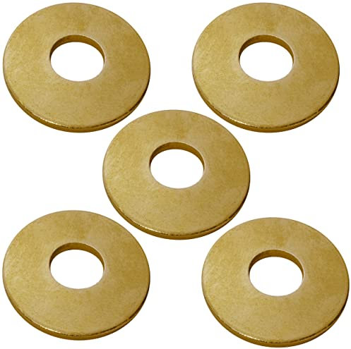 AERZETIX - C57254 - Set di 5 Rondelle piatte larghe in ottone M12x36mm - spessore 2.5mm - per bullone M12 - DIN 9021