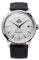 Orient Bambino 38mm - Reloj de Pulsera mecánico de Cuerda automática y Manual para Hombre con Correa de Cuero Negro y Caja de Acero Inoxidable con Pantalla analógica Blanca