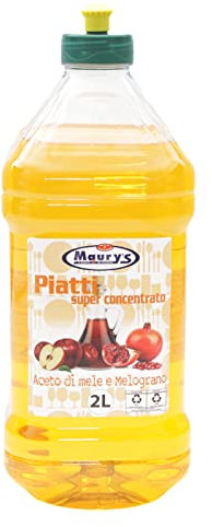 MAURY'S DETERSIVO CONCENTRATO PER PIATTI IN FORMATO DA 2 LITRI (Melograno e Aceto)