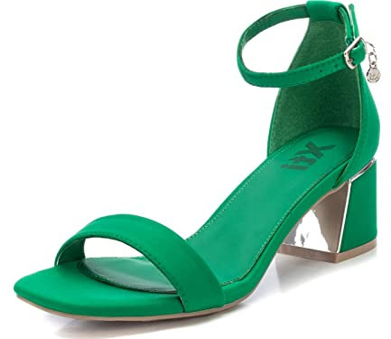 XTI, Sandalia con talón Mujer, Verde (140937), 40 EU