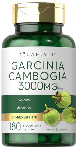 Carlyle Garcinia Cambogia Extract | 180 Capsules | Non-GMO, Gluten Free Supplement
