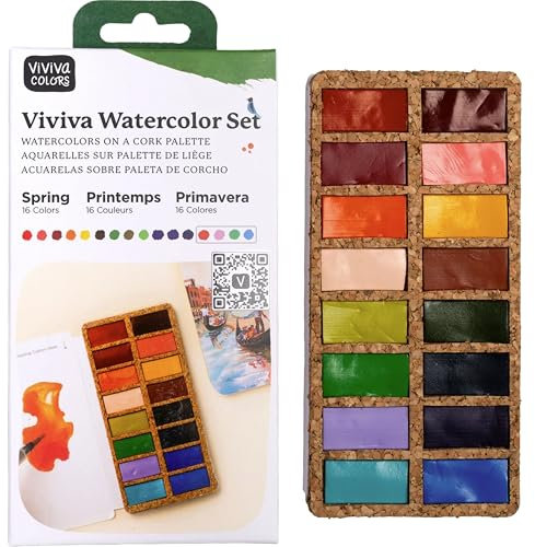 Viviva Palette Aquarelle 16 Couleurs Printemps