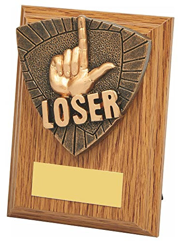 Delta Loser Trophy Award 100mm Wooden Plaque Last Place Wooden Spoon Multi Sports Free Engraving T5701-W692 - TWT