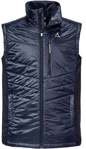 Schöffel Herren Hybrid Vest Stams M, Outdoor Weste mit 4D BODY MAPPING, strapazierfähige, atmungsaktive Funktionsweste mit Taschen, navy blazer, 52