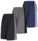 LukBerd Herren Lange Sportshorts Basketball Gym Schnell Trocken Camo Shorts mit Taschen, Schwanrz/Grau/Blau, XX-Large