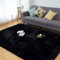 CHOSHOME Teppich Wohnzimmer Super Weich Teppich Schlafzimmer Shaggy Flauschiger Teppich Anti Rutsch Unterseite Teppiche Moderner Shaggy Teppich Langflor Teppiche für Flur 200x290CM Schwarz