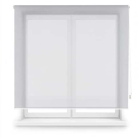 Blindecor Verdunkelungsrollo nach Maß | Farbe Grau | Verdunkelungsrollo 70 x 250 cm (Breite x Höhe) Stoffgröße 67 x 245 cm | Rollo für Fenster