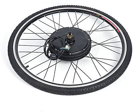 CLEADONG Bike Kit Zum Nachrüsten, 1000w Fahrrad Vorderrad Conversion Kit, 28 Zoll Umbausatz Set, Ebike Bausatz Mit LCD Und 36v 500w Controller (Schwarze Speichen)