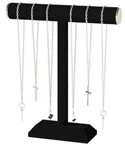 Adugay Halskettenhalter, Halsketten-Display zum Verkauf, Schmuckbaum-Organizer für Mädchen, Halsketten- und Armbandaufhänger für Frauen, hängende Halsketten-Aufbewahrungsständer (schwarz)