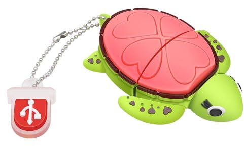 Chiavetta USB 64 GB a forma di tartaruga marina carina memoria stick USB 2.0 Flash Drive per archiviazione dati esterna, rosa