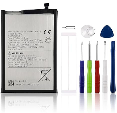New SwarKing BL-49ST Batterie de rechange compatible avec Tecno Mobile Spark 10 Pro, avec kit d'outils