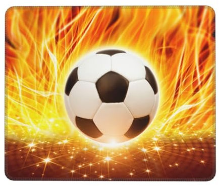 Personalised Football-Themed Gamer Mouse Mat for Boys Men, Custom Large Mouse Pads for Desk for Kids Teens Adults Gaming Office Home Work Laptop Computer, Washable Mouse Pad with Anti-Slip Rubber Base