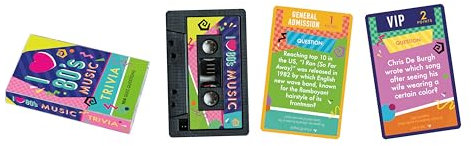 AQUARIUS 80er Jahre Musik-Trivia-Spiel - Großer Familienspaß - Offiziell lizenziert für Spaß - Quizkartenspiel Merchandise & Sammlerstücke