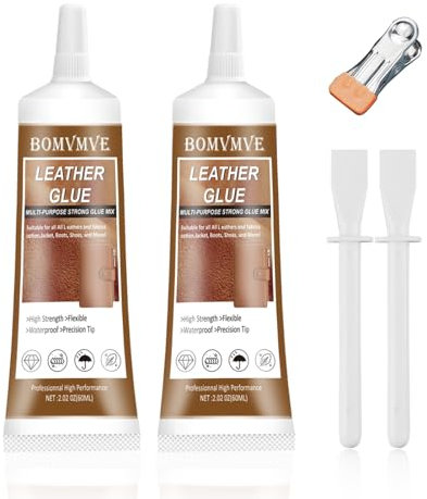 BOMVMVE Pegamento Cuero, 120 ml Adhesivo para Reparación de Cuero, Pegamento para Cuero, para Cuero, Sofá, Piel Sintética, Cartera, Cinturón y Zapatos, etc. para Unión Entre Cuero y
