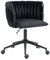 AUKWIK Bürostuhl, Schreibtischstuhl, Computerstuhl höhenverstellbar, Schminkstuhl aus Samt, Drehstuhl mit Rollen für Wohnzimmer, Schlafzimmer, Schwarz