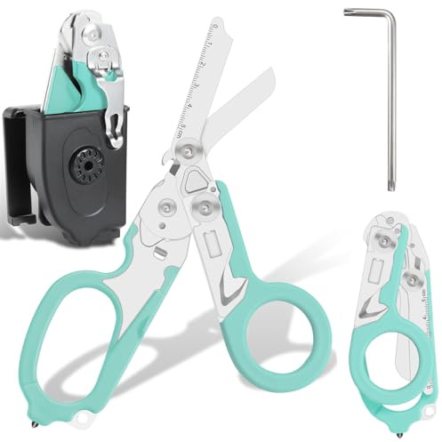 Alicates Multifunción, Herramienta Multifunción, Tijeras Multiherramienta,Alicates Plegables Tácticos con Cortador de Correa y Rompecristales,Reparación De Senderismo de Camping,Incluye Bolsa Portátil