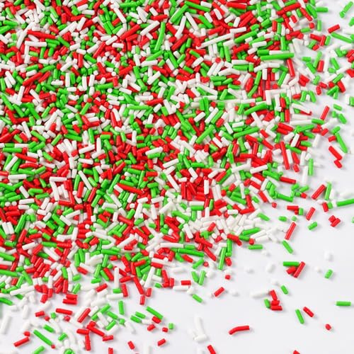 Décors Sucrés Noël 130 g - Décors Sucrés Vermicelles Décorations en Sucre pour Gâteaux, Bûches, Cupcakes