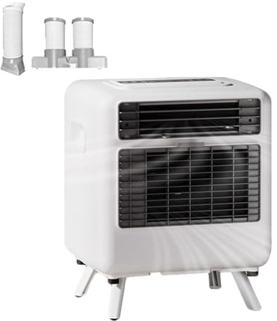 14000 BTU Portable Air Conditioner, Small Outdoor Air Conditioner with 3 Hose, Jet Style Design, Digital Touch Panel, Double Protection, No Installation, for Home, Office, Camping