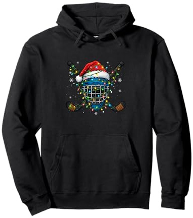 Casque de Hockey sur Glace de Noël pour Hommes, garçons, Enfants, Adolescents Sweat à Capuche