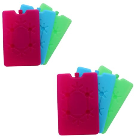 A2Z Reusable Freezer Ice Packs Set of 6 for Cool Bags Lunch Boxes | Reusable Cooling Ice Packs for Lunch Bags, Picnics, Travel and Camping
