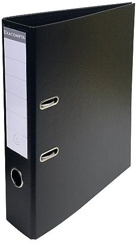 Exacompta 53741E -1 A4 Prem'Touch Ordner mit Hebelmechanik Rücken 70 mm Mechanik 75 mm Außenmaße: 32 x 29 x 7 cm Abheftbares Format A4 Farbe: Schwarz