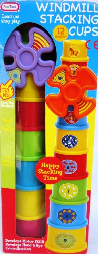 Stacking Cups With Purple Windmill