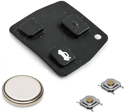 Automobile Locksmith DIY Repair Kit - for Toyota Lexus 2 3 button remote key repair - rubber pad and 2 switches CR1616 battery