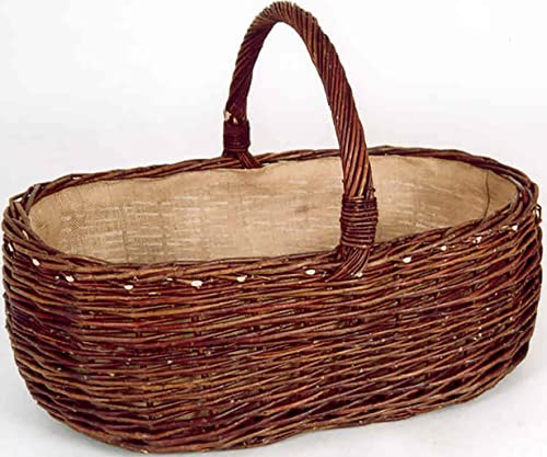 Kobolo Kaminholzkorb Holzkorb für Kaminholz aus Weide mit Jutefutter