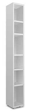 möbelando Regal Dekoregal Beistellregal Holzregal Bücherregal Standregal Ravenna IV Weiß matt