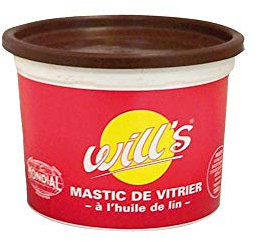 Mastic vitrier mondial brun/acajou pot 500g