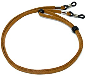 GERNEO® - Valencia – hochwertiges Brillenband Wildlederoptik - Unisex PU Brillenkordel für Sonnenbrillen & Lesebrillen – Halterungen silber
