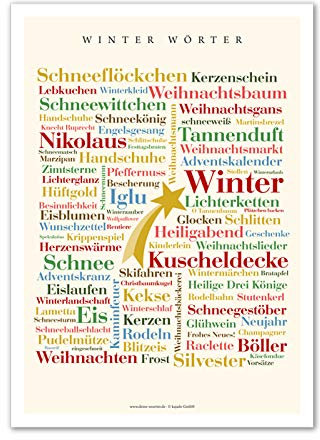 Poster Winter Wörter (50x70 cm)