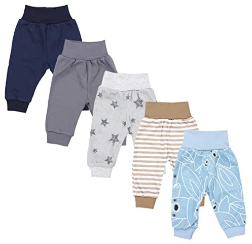 TupTam Pumphose Baby 5er Pack Unisex - Bequeme Baby Hose für Jungen und Mädchen aus Oeko-Tex Baumwolle, Farbe: Junge 7, Größe: 74