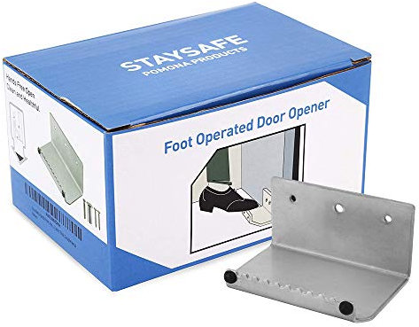 Touchless Hands Free, Foot-Operated Door Opener | No-Contact Pedal Door Opener | 3mm Thick Durable Metal