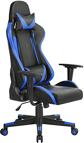 Yaheetech Gaming Chair Ergonomic Computer Game Chair Racing Swivel Office Chair with Lumbar Support Recliner