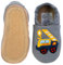 HOBEA-Germany Kitaschuhe Safestep, Kinderhausschuhe, Lederschuhe (Kranwagen grau, 26/27)