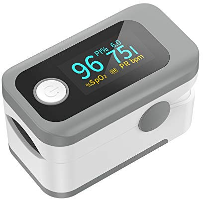 Wawech 4 in 1 Saturimetro Professionale Pulsossimetro da dito con Display OLED multidirezionale Ossimetro per Saturazione di Ossigeno(SpO2) Frequenza Del Polso(PR) Indice di Perfusione(PI)