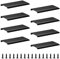 MOROBOR Lot de 8 poignées de tiroir cachées de style moderne pour meuble de cuisine, 200 mm, noir