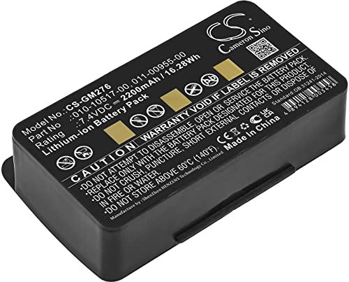 TCTK Akku 2200mAh Kompatibel mit [Garmin] 010-00543-00, 100054300, 3580100054300, EGM478, GPSMAP 276, GPSMAP 276c, 296, 376C, 378, 478, 495, GPSMAP478 Ersetz FBA