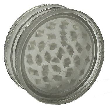 Plastic Herb Grinder 3 Part Non Magnetic Shark Teeth Assorted Colours (Black)