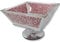 CRYSTAL CROWN Pink Glass Sparkle Ornament, Crushed Diamond Gift, Crystallised Fruit Bowl, Storage Organiser, 15cm, Home Decor