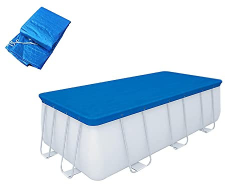 Swimming Pool Cover 3M X 2M, Frame Pool Cover for Garden, Above Ground Swimming Pool Cover Rainproof Dust Cover for Steel Pro Pool Paddling Pool 300 X 200 Cm/9.8Ft X 6.5Ft,400x 211cm