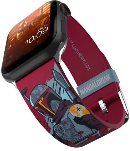 Star Wars – Boba Fett Returns Smartwatch Band – Offiziell lizenziert, kompatibel mit Apple Watch (nicht im Lieferumfang enthalten)