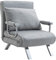 HOMCOM Single Chair Bed, Click Clack Convertible Bed Settee, Modern Velvet Feel Fabric Lounge Couch with Cushion for Living Room, Bedroom, Guest Room, Light Grey
