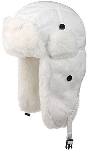 Seeberger Finola Fliegermütze Pilotenmütze Wintermütze Lapeer Damen - mit Ohrenklappen, Futter Herbst-Winter Winter - S (54-55 cm) weiß