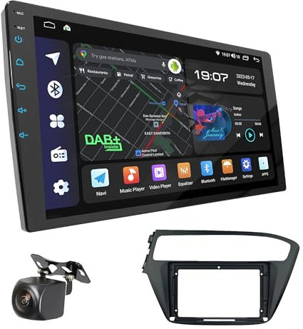 UGAR Android 15 Autoradio kompatibel für Hyundai i-20 2018+ (Left Wheel) 9 Zoll Touchscreen-Radio mit kabellosem CarPlay & Android Auto, 4GB+64GB, Bluetooth, WLAN, DSP, DAB+, GPS-Navigation
