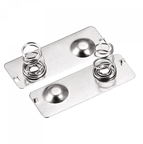 sourcing map Battery Spring Plate AA Battery Spring Contact Nickel Plate 30mmx11mm 20 Pcs