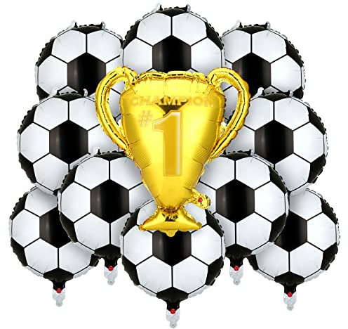 Kesote Luftballons Fussball Ballons Fußball kinder 11 PCS Folienballon Deko Kindergeburtstag Helium Luftballon Geburtstag Geschenk Mitgebsel