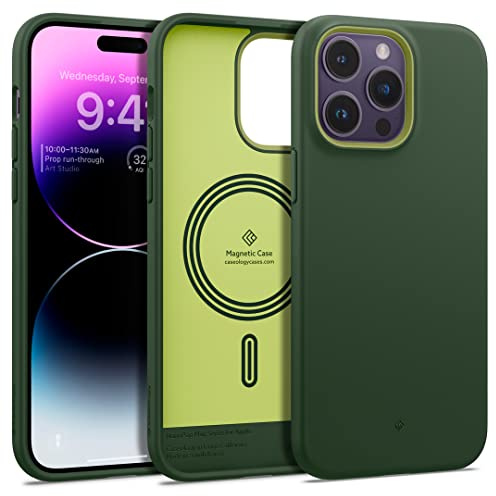 Caseology Nano Pop Mag Protective Case Compatible with iPhone 14 Pro Max AVO Green